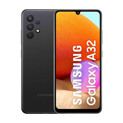 Samsung Galaxy A32 Color Negro | Smartphone 6.4&quot; FHD+ s-AMOLED con Android 11 | 4 + 128GB de Memoria | Quad-cámara 64MP y Frontal de 20MP | 5.000 mAh y Carga rápida 15W | [Versión española]