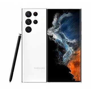 SAMSUNG Galaxy S22 Ultra 5G Teléfono Móvil 128GB SIM Libre Android Smartphone Fantasma Blanco