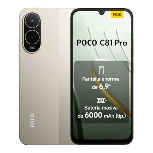 XIAOMI POCO C81 Pro Smartphone 4+128 GB Dorado Bat