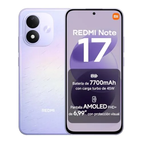 REDMI Note 17, Smartphone 4+128GB, Morado Celestial de Xiaomi en Inalámbrico