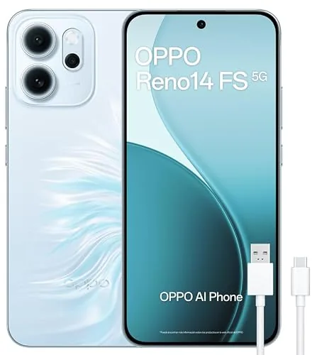OPPO Reno14 FS 5G - Smartphone Libre con IA, 12GB RAM + 512GB