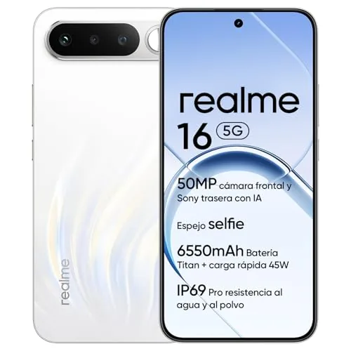 Smartphone realme 16 5G, 6GB+256GB, Pantalla AMOLED 120Hz 6,57"