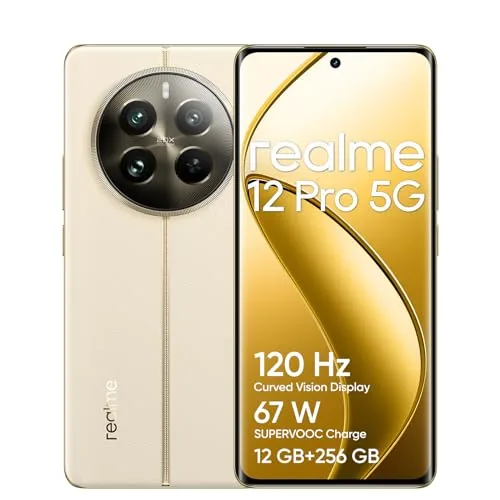 realme Teléfono Móvil 12 Pro 5G 12 + 256GB, Cámara para retratos con teleobjetivo