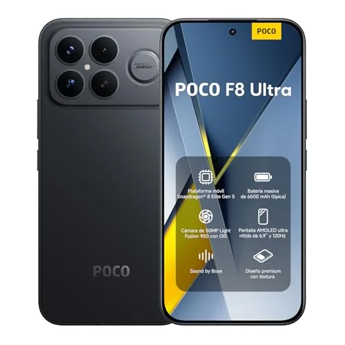 XIAOMI POCO F8 Ultra Smartphone de 12+256GB Negro