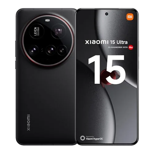 Xiaomi 15 Ultra Smartphone, 16+512GB, Negro, 100mm Leica 200MP Super teleobjetivo