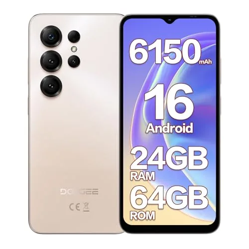 DOOGEE Note56 X Android 16 Telefono Movil Libres, 6150mAh 24GB+ 64GB/2TB Smartphone