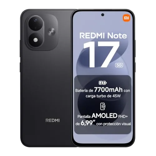 REDMI Note 17 5G, Smartphone 6+256GB, Negro, bater