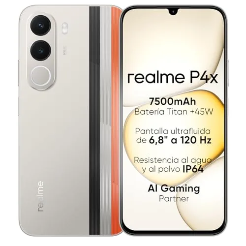 Smartphone realme P4X 4G, 4GB+128GB, Pantalla LCD 120Hz 6,8"