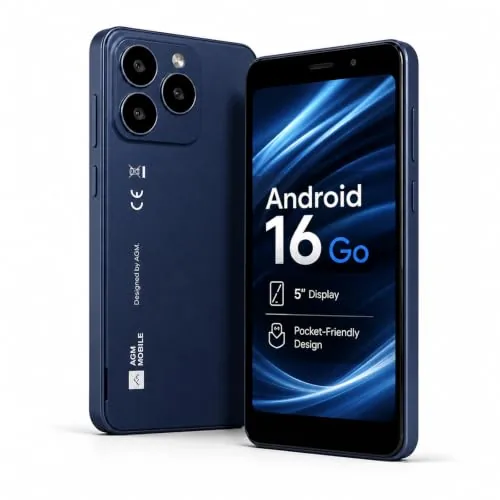 AGM Teléfono móvil N2 SIM, Android 16 Go, 4G LTE Dual SIM de AGM