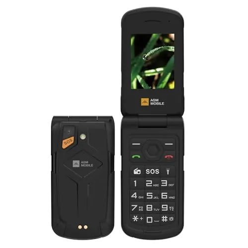 AGM M10 Flip Feature Phone, negro