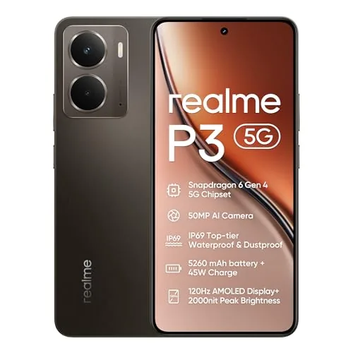 realme P3 5G Smartphone,12+512GB, Batería de 5260 mAh,Chipset Snapdragon 6 Gen 4