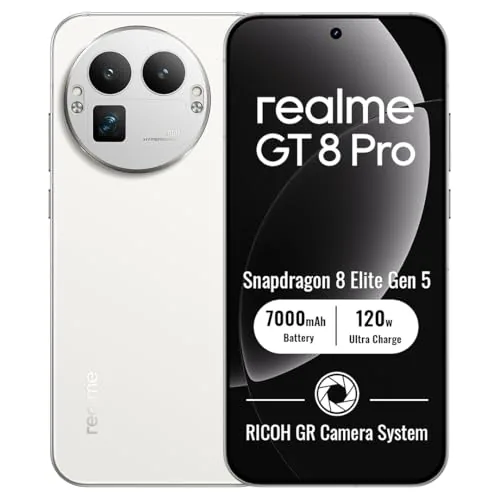 realme GT 8Pro 5G Smartphone 16+512GB, blanco, pantalla de 6.75 pulgadas de realme
