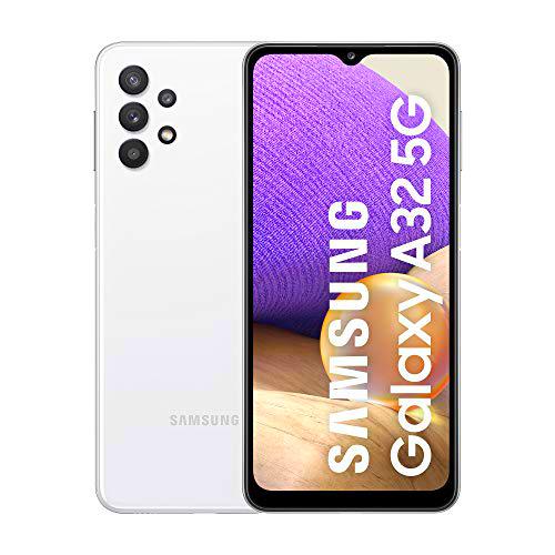 Samsung Galaxy A32 5G | Smartphone con Pantalla 6.5" Infinity-V HD+ | 4GB RAM y 128GB de Memoria Interna ampliables | Batería 5.000 mAh y Carga rápida | Color Blanco [Versión española]