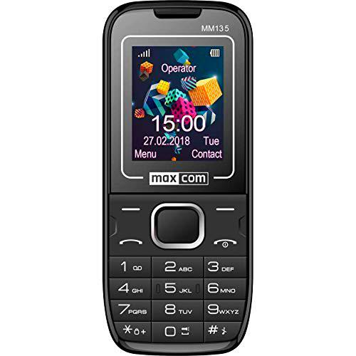MaxCom MM135 - Teléfono móvil (Barra, SIM doble, 4,5 cm (1.77")