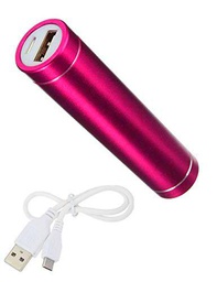 Shot Case Batería Externa para Samsung Galaxy J4+ Universal Power Bank 2600 mAh con Cable USB/Mirco USB de Emergencia, Color Rosa