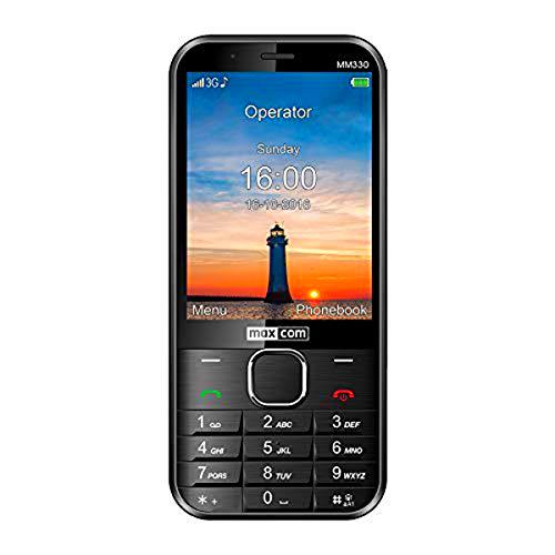 Teléfono móvil Maxcom MM330, Feature Phone 2G Pantalla 3,2&quot; Negro
