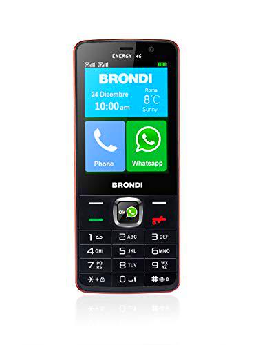 Brondi Energy 4G 7,62 cm (3&quot;) 113 g Negro, Rojo Teléfono básico