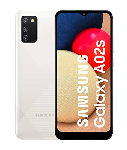 Samsung Galaxy-A02s | Smartphone con Pantalla de 6.5" Infinity-V HD+ | 3GB RAM y 32GB Memoria Interna ampliables | 5.000 mAh batería y Carga rápida | Color Blanco [Versión española]