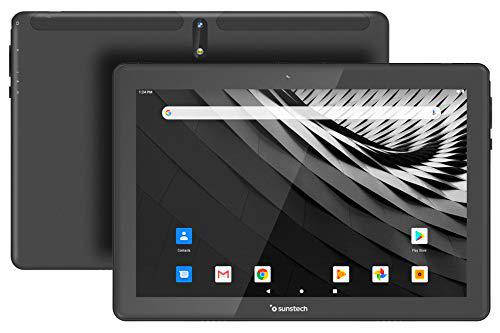 TAB1090 HD IPS 16:10 10.1" 1280 x 800 4 núcleos 1.3 Ghz Pantalla Táctil Bisel 7,8 ultraslim SO: Android 9.1 Cámara Dual HD 5000 mAh 2GB DDR + 64 GB Bluetooth 5.0 GPS Radio FM Dual SIM WiFi 3. Negro