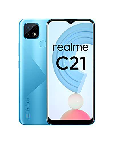 realme C21 Smartphone Libre, Batería de 5000 mAh, Pantalla completa de 6,5" con mini-drop