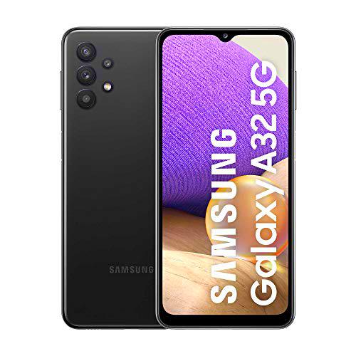 Samsung Galaxy A32 5G | Smartphone con Pantalla 6.5" Infinity-V HD+ | 4GB RAM y 128GB de Memoria Interna ampliables | Batería 5.000 mAh y Carga rápida | Color Negro [Versión española]