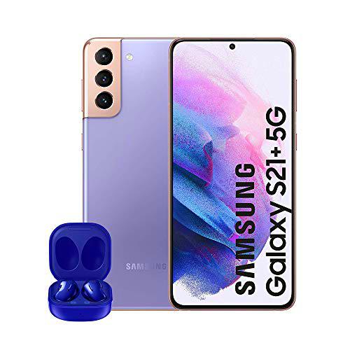 SAMSUNG Smartphone Galaxy S21+ 5G de 256 GB Violeta &amp; Buds Live Azul [Versión Española]