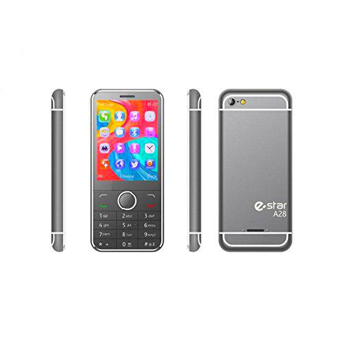 Helvei A28 - Teléfono Doble SIM, Color Plateado