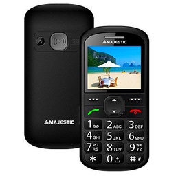 MAJESTIC TLF SILENO 31 2.2&quot; SENIOR PHONE DISPLAY A COLORI FOTOCAMERA TASTO SOS RADIO ITALIA BLACK