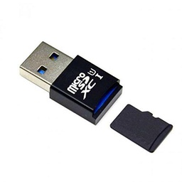 System-S Mini Adaptador USB A 3.0 para Lector de Tarjetas microSD/SDHC/T-Flash