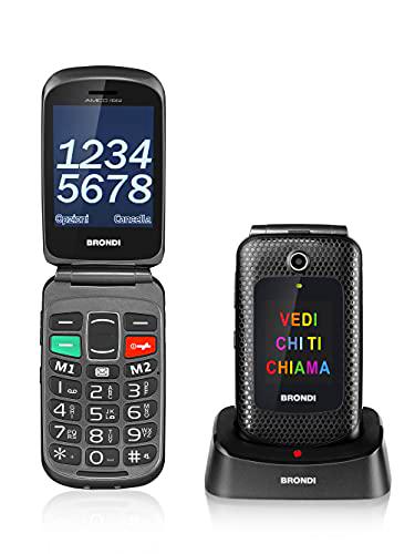 Brondi Amico Fedele 7,62 cm (3") Negro Teléfono para personas mayores