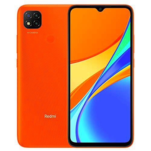 Xiaomi Redmi 9C Smartphone 3GB 64GB 6.53" HD+ Dot Drop Display 5000mAh (typ) Desbloqueo Facial con IA 13 MP AI Triple Cámara Naranja