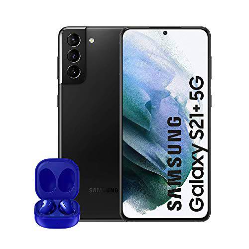 SAMSUNG Smartphone Galaxy S21+ 5G de 128 GB Negro &amp; Buds Live Azul [Versión Española]