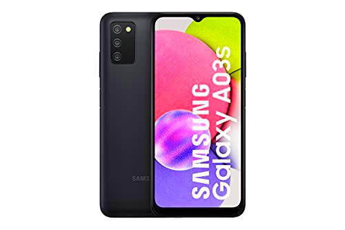 Samsung Galaxy-A03s | Smartphone con pantalla de 6.5" TFT LCD HD+ | 3GB RAM y 32GB memoria interna ampliables | 5.000 mAh batería y carga rápida 15W | Color Negro [Versión española]
