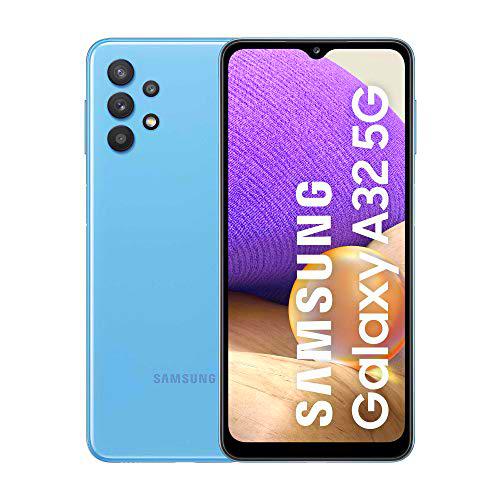 Samsung Galaxy A32 5G | Smartphone con Pantalla 6.5" Infinity-V HD+ | 4GB RAM y 64GB de Memoria Interna ampliables | Batería 5.000 mAh y Carga rápida | Color Azul [Versión española]