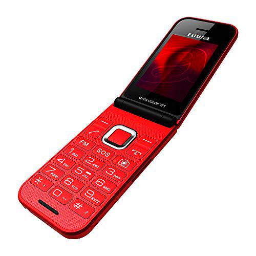 Aiwa FP-24RD: Teléfono Móvil Senior 2.4" con Doble Pantalla