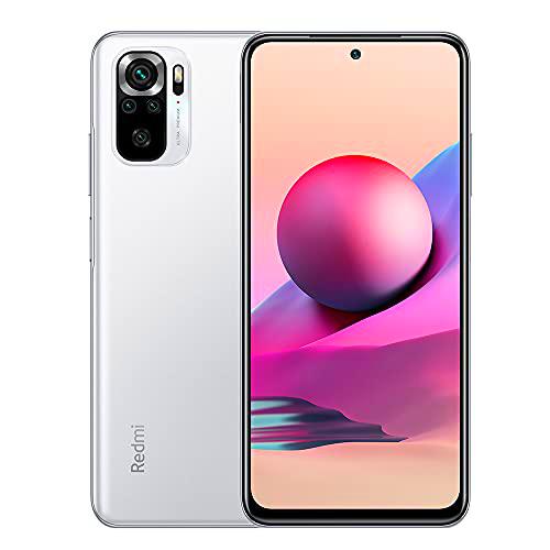 Xiaomi Redmi Note 10S Smartphone 6GB 128GB Teléfono,con NFC,MediaTek Helio G95 Procesador,6.43" AMOLED DotDisplay,(64MP+8MP+2MP+2MP) Quad Camera,Dual SIM Card,AI Face Unlock Versión Global(Blanco)