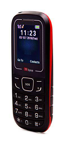 TTfone TT110 - Teléfono móvil básico de emergencia, color rojo