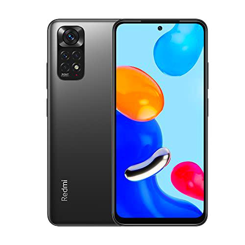 Xiaomi Redmi Note 11 4GB 64G Snapdragon® 680 Procesador,6.43" FHD+ AMOLED DotDisplay,(50MP+8MP+2MP+2MP) Quada Camare con NFC,Dual SIM + microSD Versión Global(Gris)