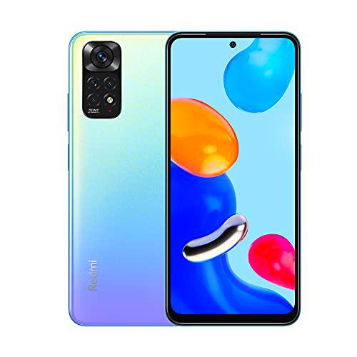 Xiaomi Redmi Note 11 4GB 128G Snapdragon® 680 Procesador,6.43" FHD+ AMOLED DotDisplay,(50MP+8MP+2MP+2MP) Quada Camare con NFC,Dual SIM + microSD Versión Global(Azul)