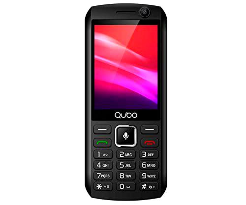 Qubo Teléfono con Teclas Grandes P280 2,8 4G Sistema Kaios Negro
