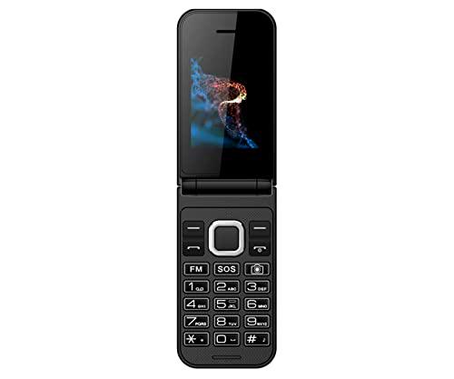 Qubo Teléfono móvil X219, tecls SOS con Doble Pantalla 2,4 + 1,77, Negro