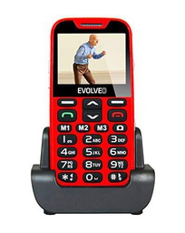 Evolveo EasyPhone XD 5,84 cm (2.3") 89 g Rojo Teléfono para Personas Mayores