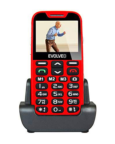 Evolveo EasyPhone XD 5,84 cm (2.3") 89 g Rojo Teléfono para Personas Mayores