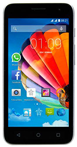 Mediacom PhonePad G450 4.5&quot; SIM Doble 0.512GB 4GB 1600mAh Negro, Plata