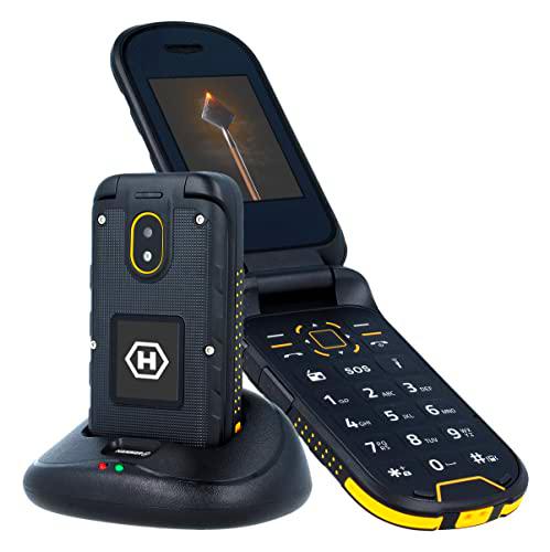 Hammer H Bow IP68 2.4" y 1.44" Dos Pantallas, teléfono de Cubierta al Aire Libre con estación de Carga