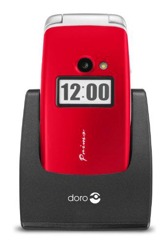 Doro360014,Teléfono Móvil con SIM, GSM, MicroSD, 320 x 240 Pixeles, Rojo