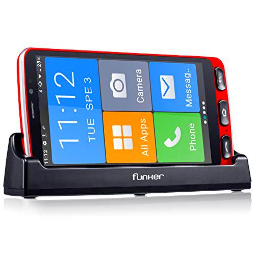 Funker E500I Easy - Telefono Móvil Smartphone 4G con Whatsapp para Personas Mayores