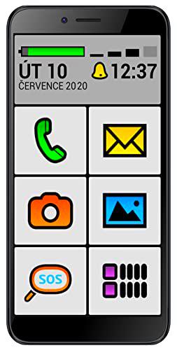 ALIGATOR Teléfono móvil para Personas Mayores AZAS5550SENBK con Pantalla de 5,5" qHD IPS 18:9 a Color