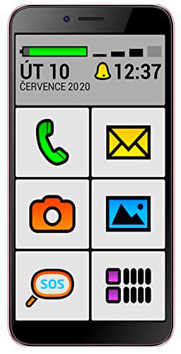 ALIGATOR Teléfono móvil para Personas Mayores AZAS5550SENRG con Pantalla a Color de 5,5" qHD-IPS 18:9