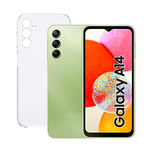 SAMSUNG Galaxy A14 (128 GB 4 GB de RAM) + Funda - Smartphone Android Color Verde